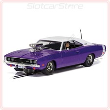 Scalextric C4148 Dodge Charger R/T "Purple" Big Block 1:32 Auto Slotcar Luce