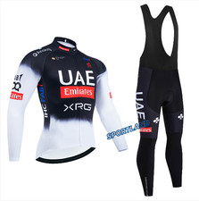 Tuta ciclismo Invernale UAE 2025  MTB Completo Felpato  Gel divisa bici