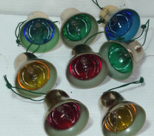 CAMPANELLE DORATE COLORATE ALL'INTERNO PER FILO LUCI ALBERO DI NATALE VINTAGE