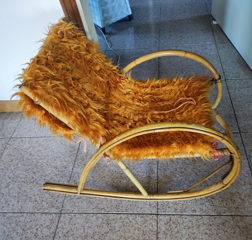 Sedia dondolo vintage in - a,