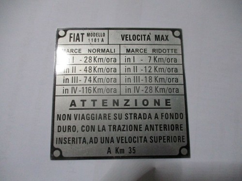Targa fiat campagnola - campagnola, 51
