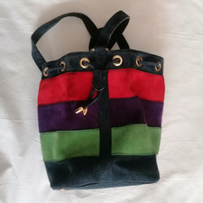 Borsa a secchiello in ecopelle scamosciata 4 colori