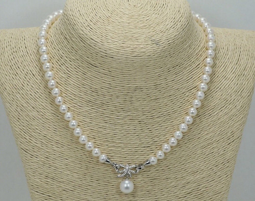 Collana perle bianche vere - collana,