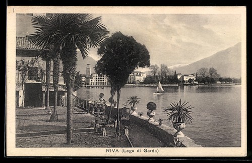 Cartolina riva lago garda - riva, /lago