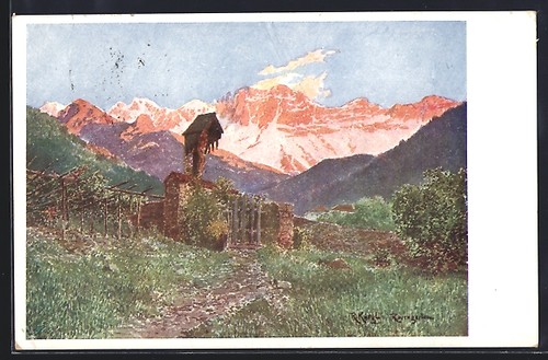 Cartolina artistica firmata - , r