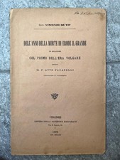 1892 DELL'ANNO DELLA MORTE DI ERODE IL GRANDE VALLOMBROSA De Vit
