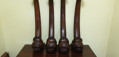 Quattro antiche gambe legno - antiche, in