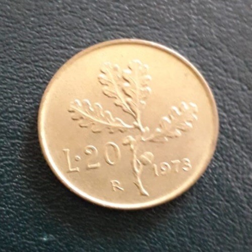 Lire 1973 con testa - 20,