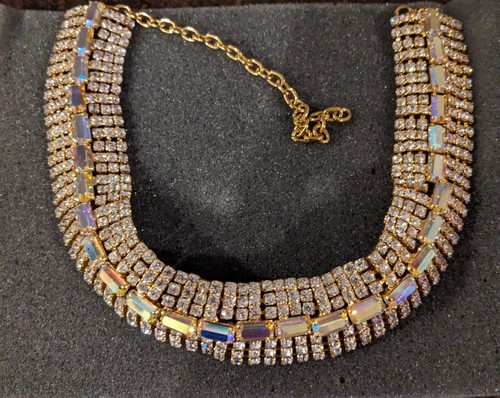 Collana cristallo placcato oro