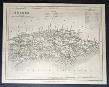 Antica mappa della contea del