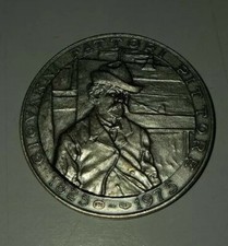 medaglia villa Fabbricotti Livorno 1975 Giovanni Fattori pittore argento