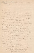 peintre Tony Robert Fleury la ville lui distribue des travaux lettre autographe