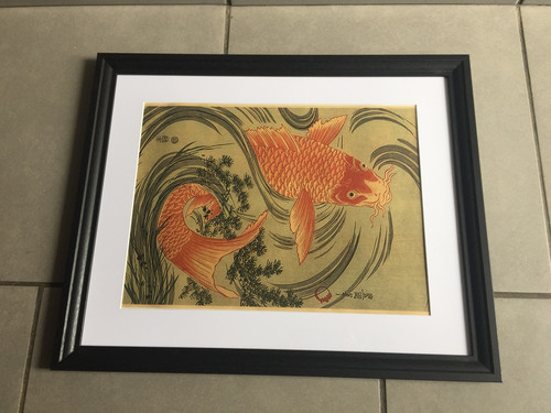 Estampe japonaise carpe koi - japonaise,