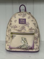 Mini zaino floreale Loungefly Disney Principessa Raperonzolo schizzo aggrovigliato
