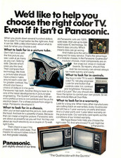 Pubblicità Stampa 1976 Panasonic TV a Colori Quadricolore con il Tubo Foto Quintrix