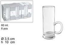 SET 6PEZZI BICCHIERI IN VETRO