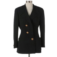 Chanel Boutique Black Wool