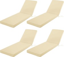 Cuscino Chaise Salotto per Esterno, Impermeabile e 80*26*3 Pollici, Beige 