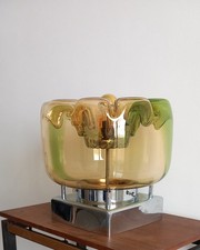 Lampada Da Tavolo Vetro Soffiato Tony Zuccheri Murano Mazzega Anni 70