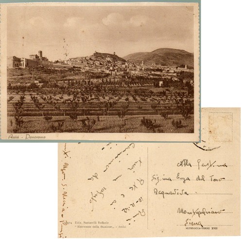 Cartolina antica assisi - antica, fg