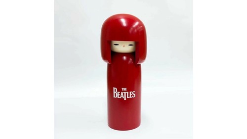 Bambola kokeshi rossa media - kokeshi,