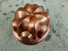 Antico Grande Stampo Rame Stagnato Fine 1800 Dolci Budino Budiniera no secchio