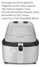 De Longhi FH2101W IDEALFRY Friggitrice ad Aria Calda 1kg 1400 W Plastica Bianco