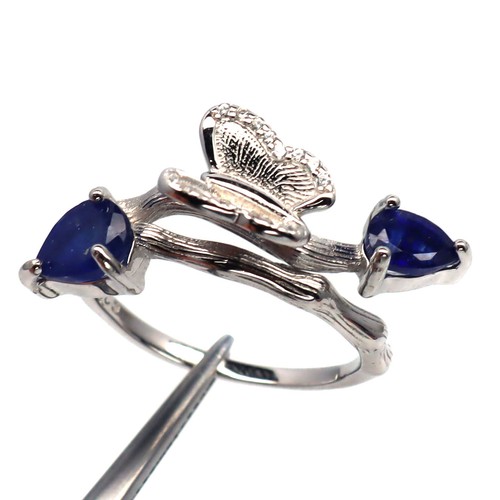 Anello zaffiro blu cubic - blu,
