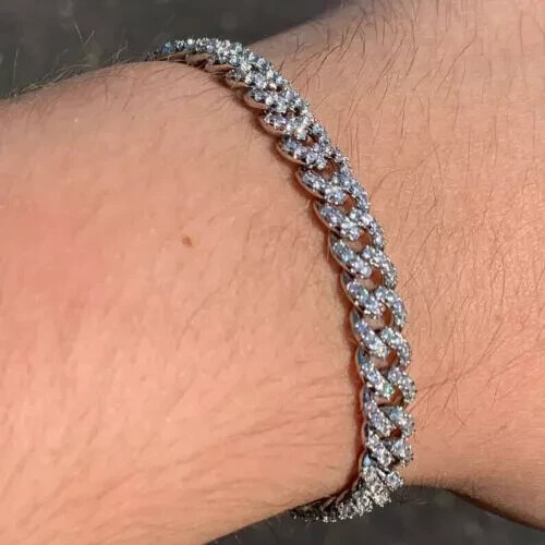Bracciale tennis uomo 10ct - bracciale,