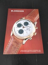 1990 JUNGHANS AUTOMATIC CHRONOGRAPHE VINTAGE WATCH OROLOGIO AD PUBBLICITA