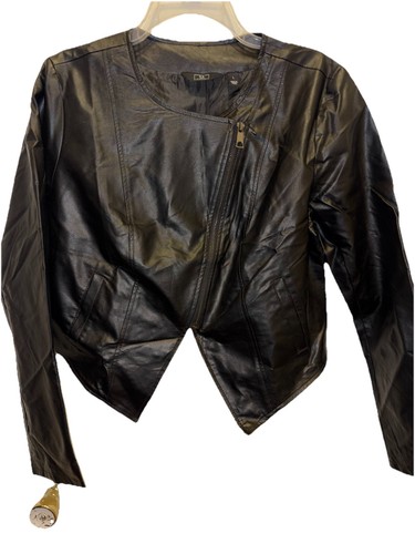 Giacca moto ecopelle nera - ecopelle,