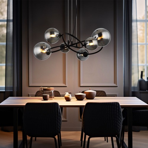 Lampadario fiamme led - lampadario,
