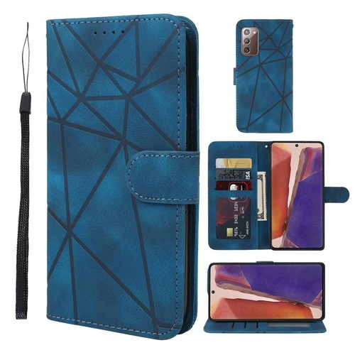 Custodia pelle blu con - custodia,