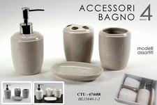 SET 4 ACCESSORI BAGNO DOSATORE