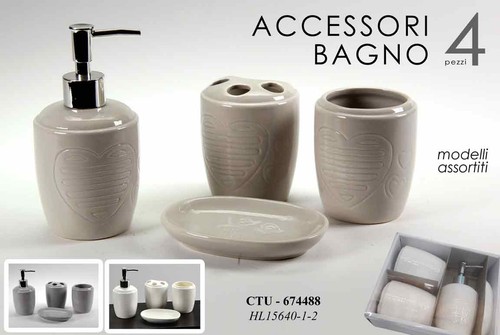 Set accessori bagno dosatore - set,