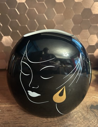 Vaso nero vintage anni - 80, art