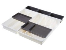 Portaposate per Cassetto Bella Bianco e Grigio 60 x 60 cm Tontarelli