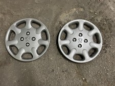 2 Coppe da 15 Borchie Copri Ruota Copricerchi Peugeot Originali Usato Cerchi