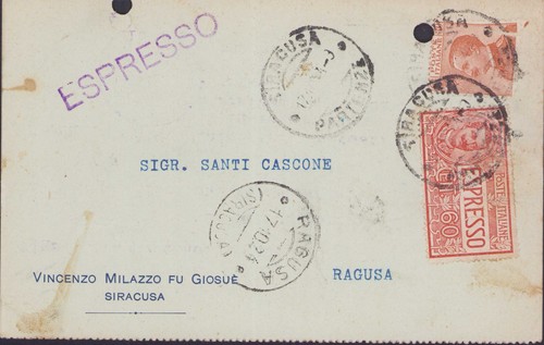 Siracusa 1924 cartolina - siracusa,