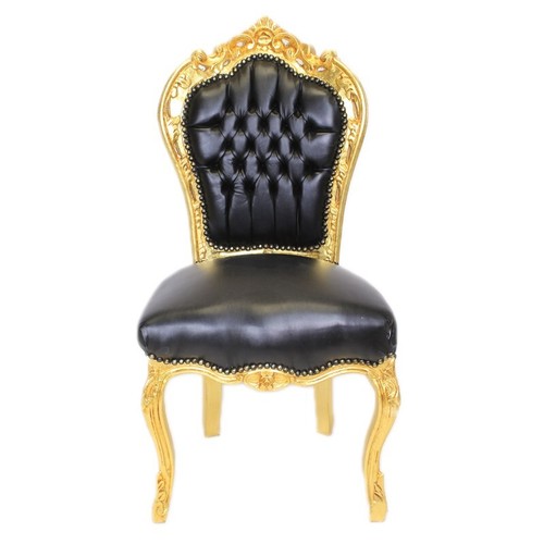 Sedia barocca sedia nera oro