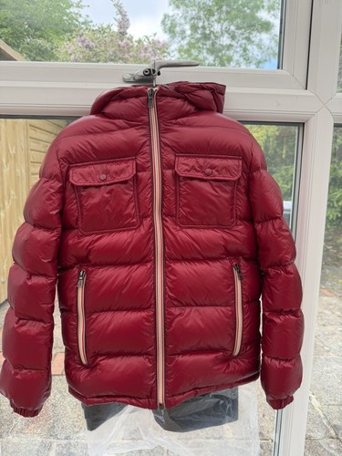 Piumino rosso moncler salvator - rosso,