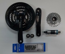 Kit usura Shimano 24 velocità MTB bici pedivella catena corona dentata cuscinetto interno