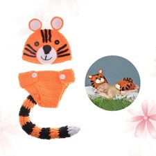  Tiger Crochet Props Fotografici Newborn Puntelli Articoli Neonati