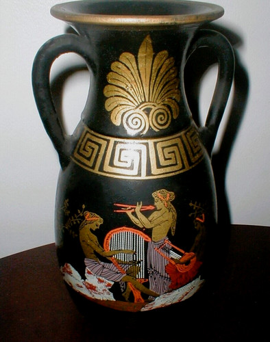Vaso urna anfora nera doppio