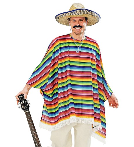 Poncho con sombrero - sombrero, messicano