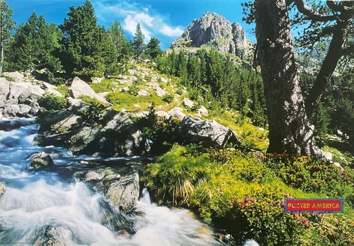 Mountain stream poster vintage - mountain,