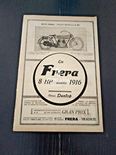 1916 RARA FRERA 8 HP MODELLO MOTO VINTAGE AD PUBBLICITA