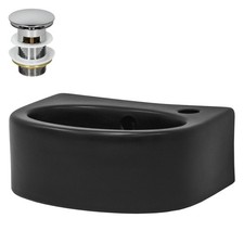 Lavandino nero in ceramica da