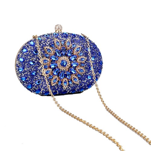 Pochette donna fiori strass