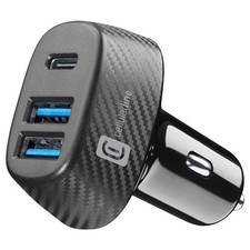 CELLULAR LINE Carica Batteria 12/24V USB-C + 2 USB